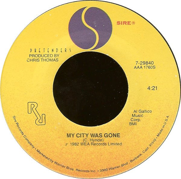 Pretenders – Back On The Chain Gang [7" 45 RPM Single] (Usado)