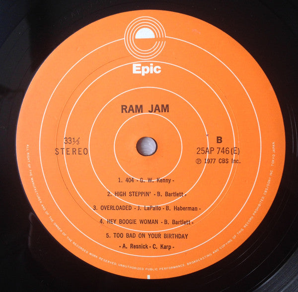 Ram Jam – Ram Jam (Usado) 🇯🇵