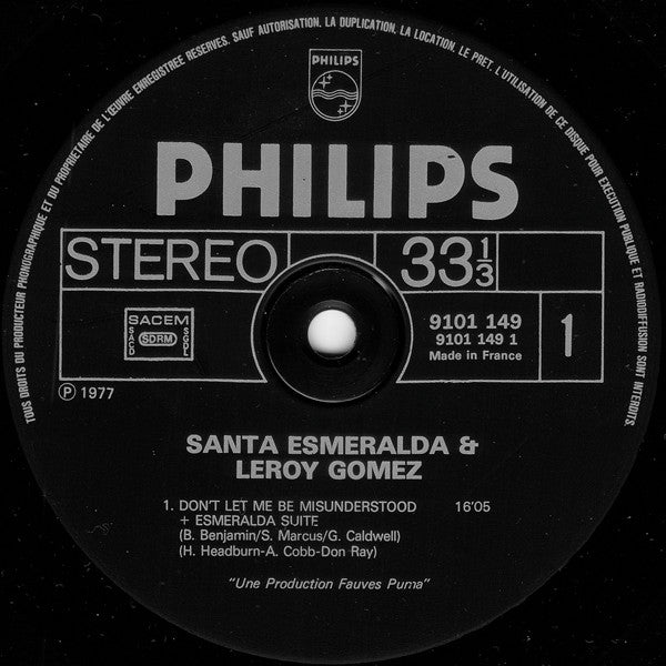 Santa Esmeralda Starring Leroy Gomez – Don't Let Me Be Misunderstood (Usado)
