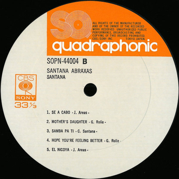 Santana – Abraxas (Usado) 🇯🇵