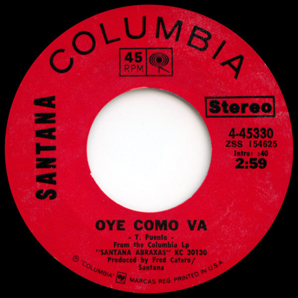 Santana – Oye Como Va [7" 45 RPM Single] (Usado)