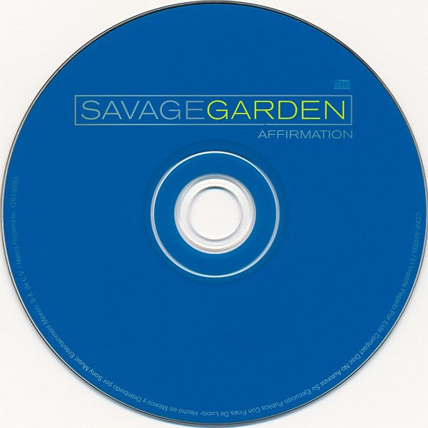 Savage Garden – Affirmation [CD Usado] 💿