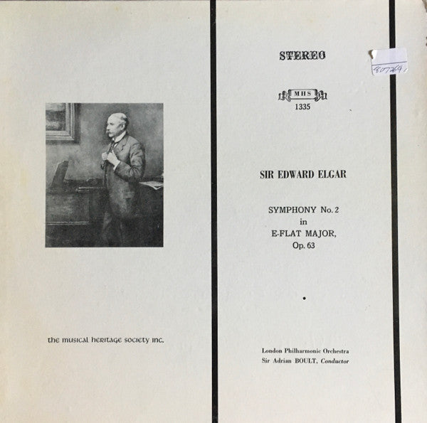 Sir Edward Elgar, London Philharmonic Orchestra, Sir Adrian Boult – Symphony No. 2 In E-Flat Major, Op. 63 (Usado)