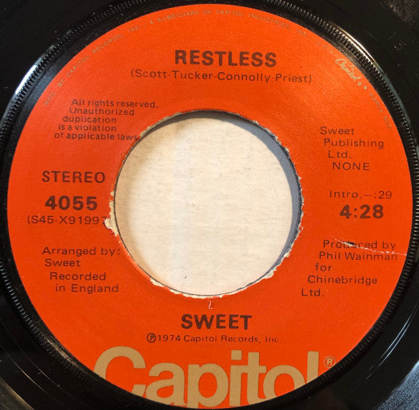 Sweet – Ballroom Blitz [7", 45 RPM, Single] (Usado)