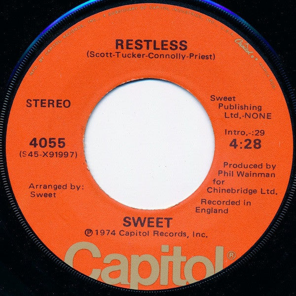 Sweet – Ballroom Blitz [7" 45 RPM Single] (Usado)