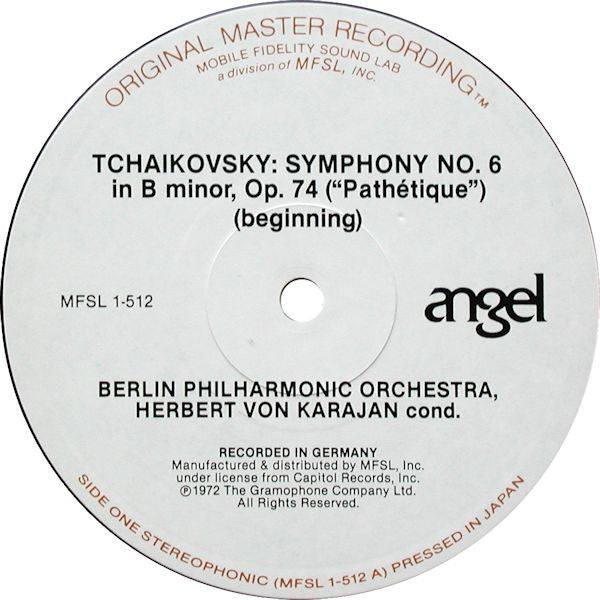 Tchaikovsky / Berlin Philharmonic / Karajan – Symphony No. 6 (“Pathétique”) [Usado]