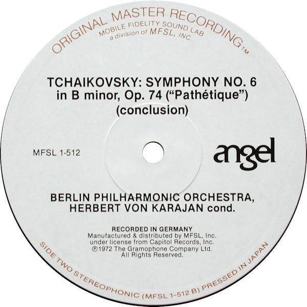 Tchaikovsky / Berlin Philharmonic / Karajan – Symphony No. 6 (“Pathétique”) [Usado]