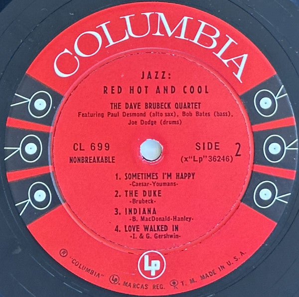 Dave Brubeck Quartet Featuring Paul Desmond (The) – Jazz: Red Hot And Cool (Usado)