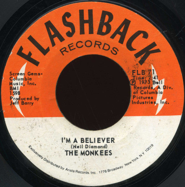 Monkees (The)– I'm A Believer / Pleasant Valley Sunday [7" 45 RPM Single] (Usado)