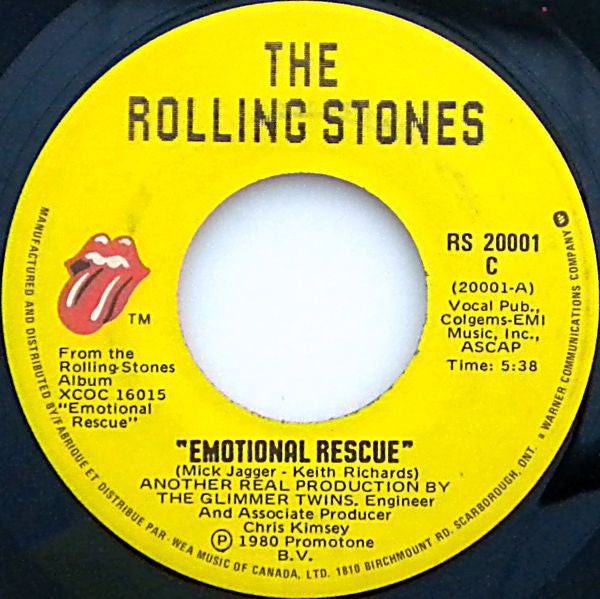 Rolling Stones (The) – Emotional Rescue [7" 45 RPM Single] (Usado)