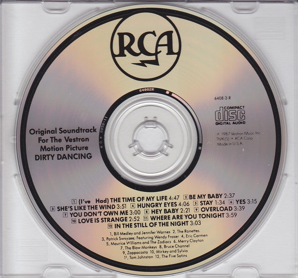 Various ‎– Dirty Dancing (Original Soundtrack From The Vestron Motion Picture) [CD Usado] 💿