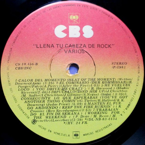 Various – Llena Tu Cabeza De Rock (Usado)