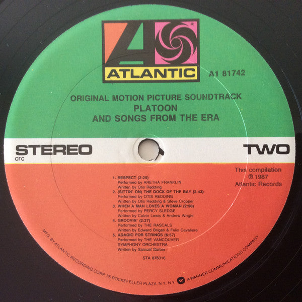 Various – Platoon (Original Motion Picture Soundtrack And Songs From The Era) (Usado)
