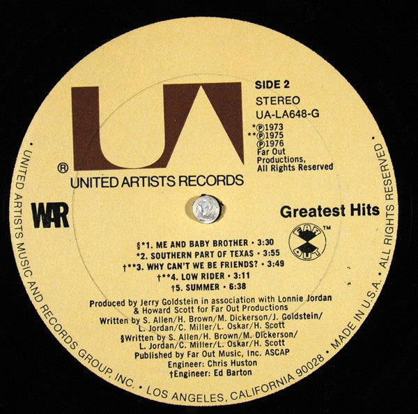War – Greatest Hits (Usado)