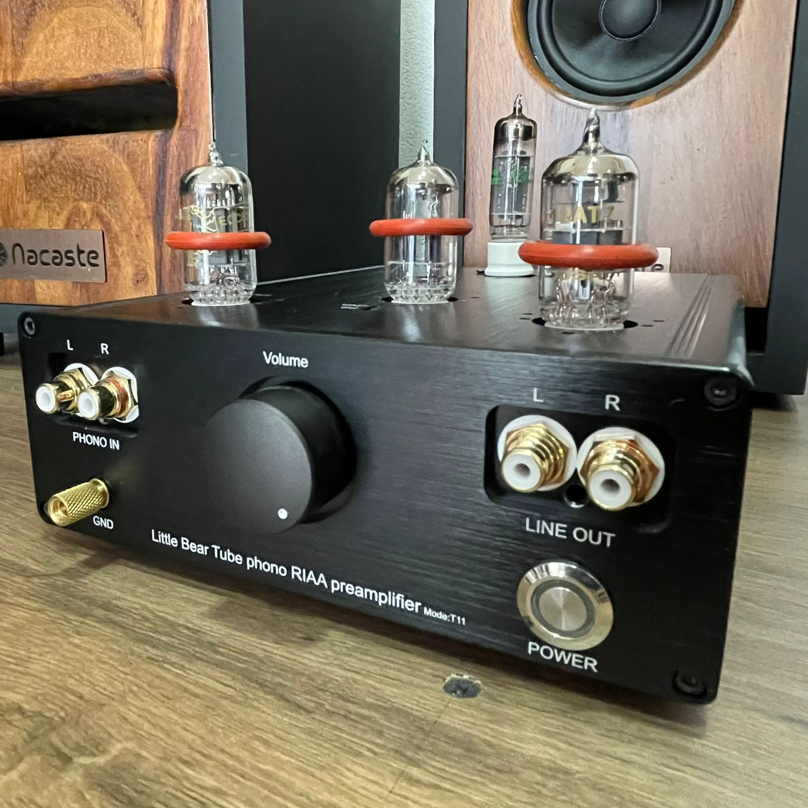 Preamplificador para tornamesa Little Bear T11 – Versión modificada con componentes audiófilos · Incluye tubos