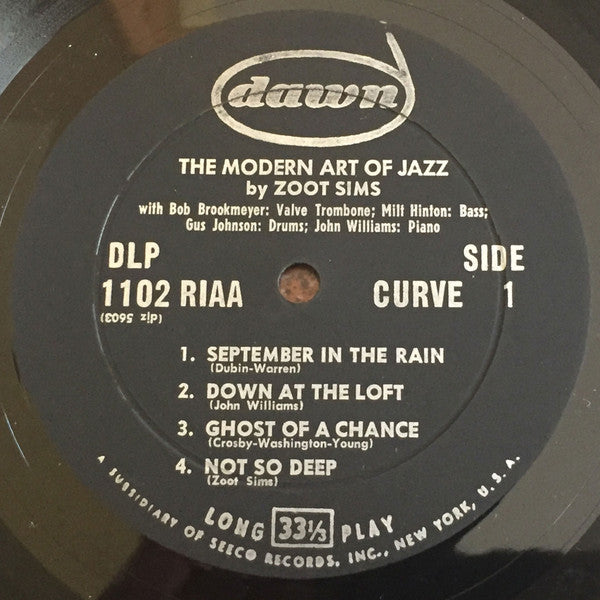Zoot Sims – The Modern Art Of Jazz [Mono RIAA Curve] (Usado)