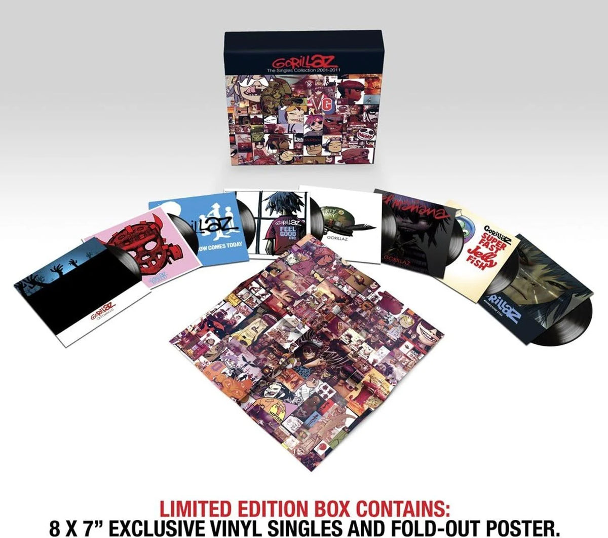Gorillaz – The Singles Collection 2001-2011 [Limited Edition 8 x Vinyl, 7", 45 RPM]